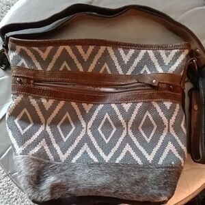 Stylish Gray and Brown Women's Bag